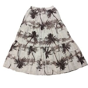 Cal Style Maxi Linen Rayon Boho Skirt SKUW579